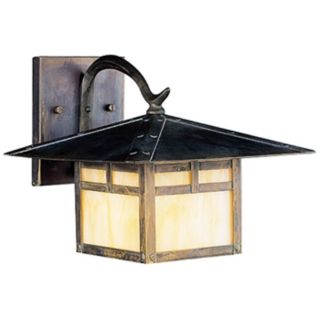 La Mesa Honey Opalescent  8 1/2" High Outdoor Wall Light   #82647