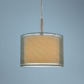 Sonnemann Puri 10" Wide Satin Nickel Mini Pendant Light   #U9037