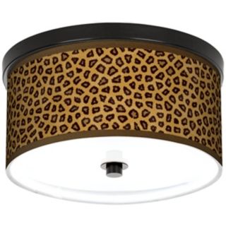 Safari Cheetah Giclee 10 1/4" Wide CFL Bronze Ceiling Light   #K2833 R2344