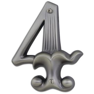 Alhambra Pewter Finish House Number 4   #P2192