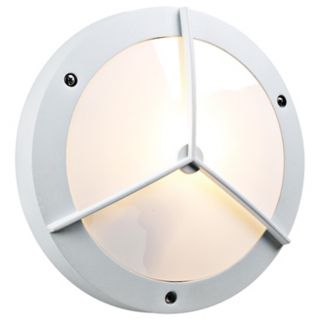 PLC White 11" Wide Round Ceiling or Wall Outdoor Light   #97173