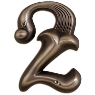 Alhambra Aged Bronze Finish House Number 2   #P2140