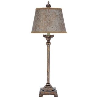 Burnished Gold Candlestick Table Lamp   #T1636