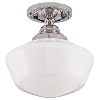 Schoolhouse Step 10" Wide Polished Nickel Ceiling Light   #83823
