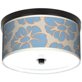 Floral Blue Silhouette Giclee 10 1/4" Wide Ceiling Light   #K2833 T5811