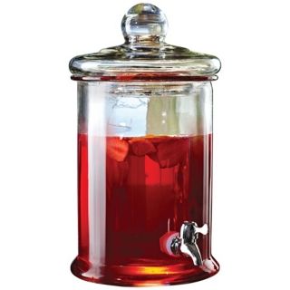 Apothecary Style 13 1/2" High Glass Beverage Dispenser   #V3473