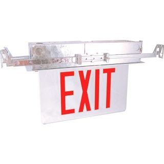 Recessed Red Battery Backup Exit Sign   #49940