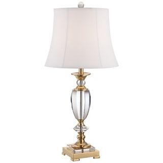 Vienna Full Spectrum Crystal and Brass Table Lamp   #X4628