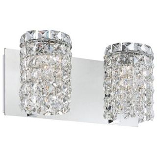 Alico Queen 12 3/4" Wide Crystal and Chrome Bathroom Light   #X0606