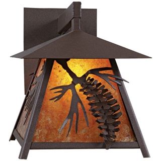 Smoky Mountain 3D Cone 14" High Outdoor Wall Light   #J0492