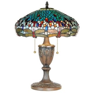 Dragonfly Tiffany Style Table Lamp   #20655