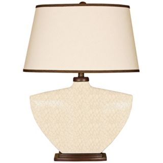 Splash Collection Crackle Curved Ceramic Table Lamp   #P3869
