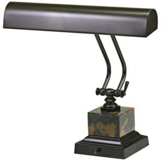 House of Troy 12” High Bronze and Marble Piano Desk Lamp   #R3421