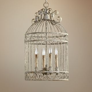 Quorum Birdcage 4 Light 15" Manchester Grey Pendant Light   #W5504