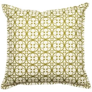 Green Betsy 18" Square Flanged Edge Outdoor Pillow   #T5937