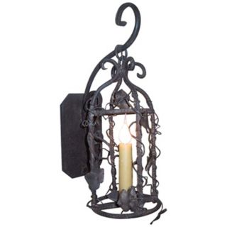 Laura Lee Birdcage 19" High Wall Sconce   #T3577