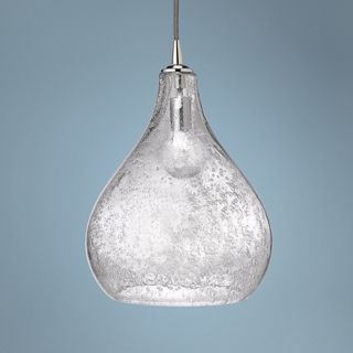 Jamie Young 13" Wide Clear Glass Curved Pendant Light   #Y0066