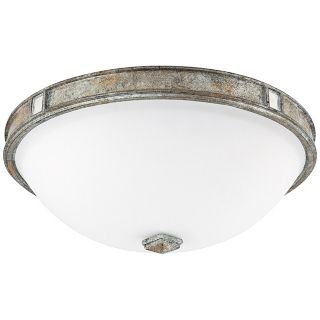 Palazzo 15" Wide Silver and Gold Leaf Ceiling Light   #X0265