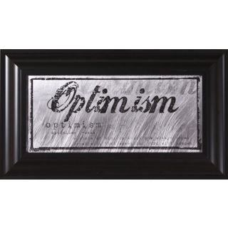 Optimism Black Frame 17" Wide Wall Art   #H1959