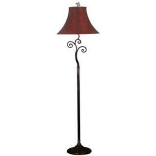 Richardson Red and Gold Shade Floor Lamp   #31164