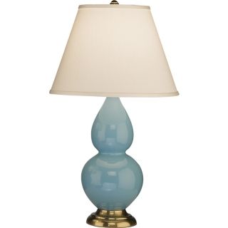 Robert Abbey 22 3/4" Egg Blue Ceramic and Brass Table Lamp   #G6660