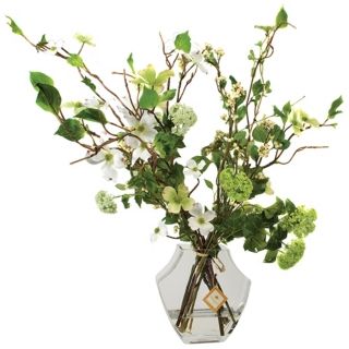 Jane Seymour 28 1/2" Green and White Hampton Arrangement   #V4646