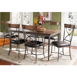 Hillsdale Cameron Rectangle Metal X Back 7 Piece Dining Set   #V9699