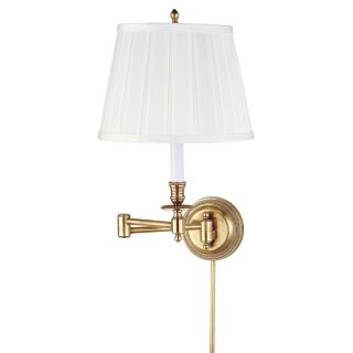 Candlestick Brass Plug In Swing Arm Wall Lamp   #92520