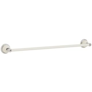 24" Wide White and Chrome Finish Towel Bar   #55268
