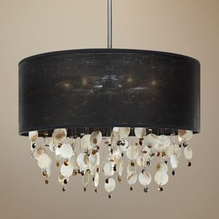 Around Town Oyster and Topaz 21" Wide Pendant Chandelier   #U5480
