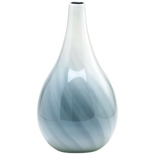 Petra Large Smoked and White Glass Vase   #V1435