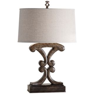 Murray Feiss Westwood Black Scroll Table Lamp   #X6905