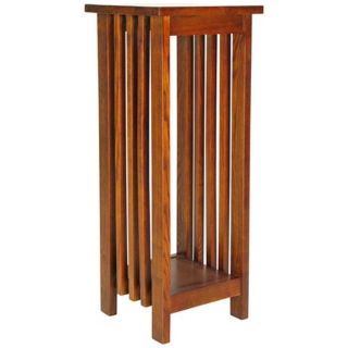 Mission Style Oak Finish 30" High Flower Stand   #R0966