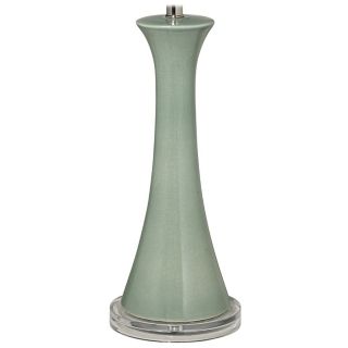 Tapered Seafoam Crackle Column Ceramic Table Lamp Base   #T5901