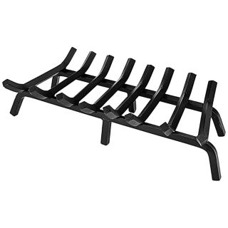 Black Powder Coated 27" Wide Standard Fireplace Grate   #U9199