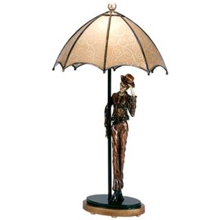 Hand Made Umbrella Man Accent Table Lamp   #T2549