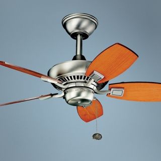 30" Kichler Canfield Brushed Nick Indoor Outdoor Ceiling Fan   #K9886