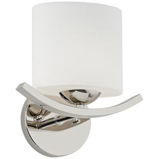 Wave Collection 9 1/4 Wide Polished Nickel Wall Sconce   #U1721