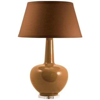 Taupe Porcelain Urn Table Lamp   #N2172