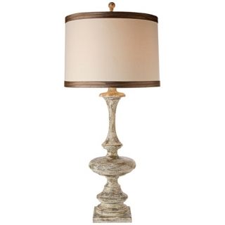 Aged Champagne Wood Finish Table Lamp   #T1709