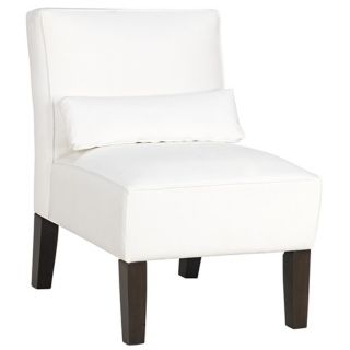 White Velvet Armless Club Chair   #V0397