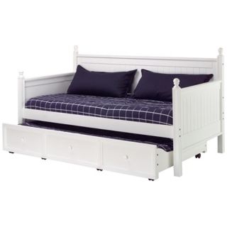Casey White Twin Trundle Daybed   #P8321