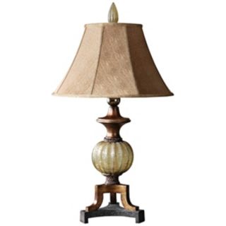 Uttermost Gavet Sea Green and Copper Bronze Table Lamp   #P2903