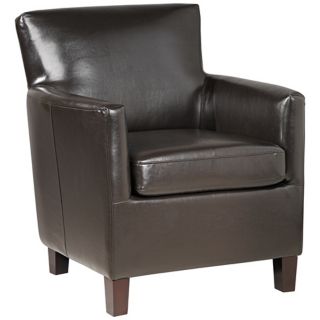 Poet Espresso Faux Leather Armchair   #U4613