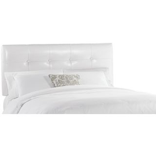 Classico White Button Tufted Upholstered Headboard   #W3861