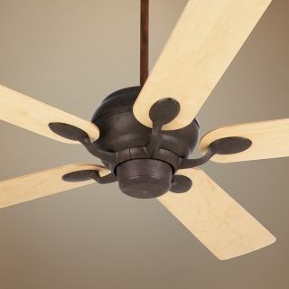 52" Casa Vieja Casa Optima Black Rust and Maple Ceiling Fan   #86814 00298