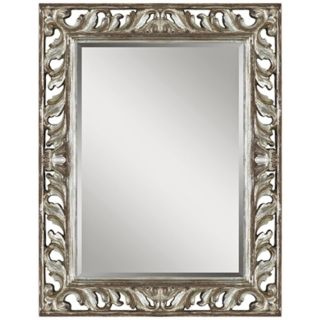 Uttermost Vitaliano 49" High Silver Leaf Wall Mirror   #T8920