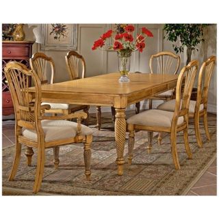 Hillsdale Wilshire Rectangle Pine Finish 7 Piece Dining Set   #T5538