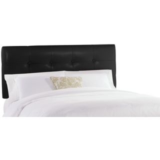 Classico Black Button Tufted Upholstered Headboard   #W3857