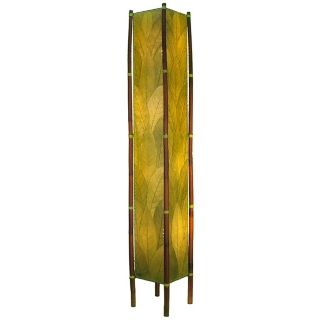 Eangee Fortune Tower Green Cocoa Leaves 72" High Floor Lamp   #M2122